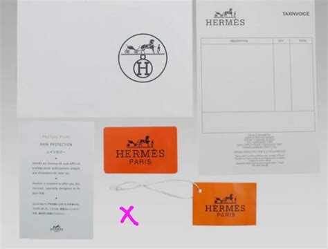 fake hermes packaging - authenticity card Hermes bag.